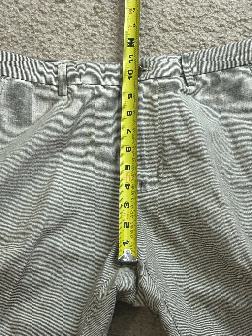 Banana Republic Kentfield Linen Cotton Pants Men's 33x32 Beige Straight Leg